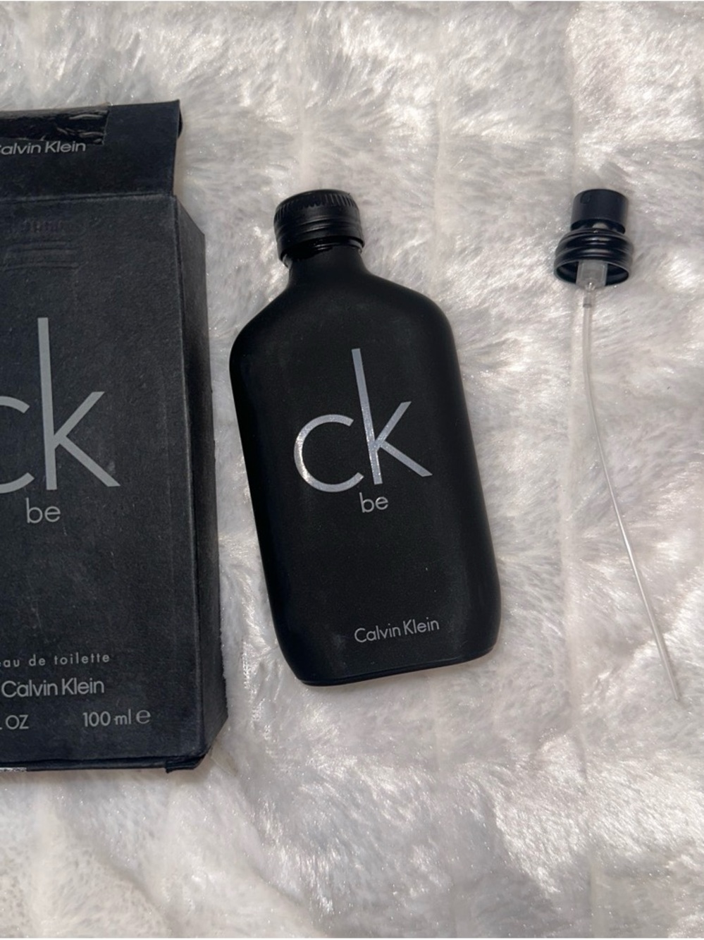 Calvin Klein CK be Matte Black Bottle with Silver Logo